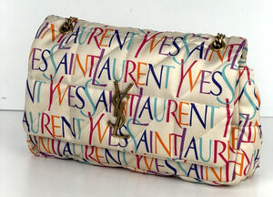 Saint Laurent Multicolor Satin Jamie Medium Bag with Leather Trim B-3